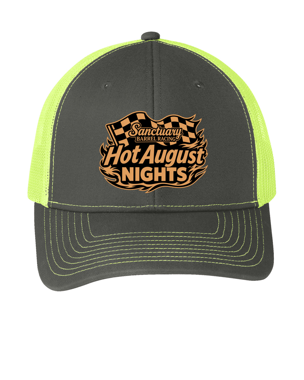 Hot August Nights Snapback - Neon Green and Grey Steel