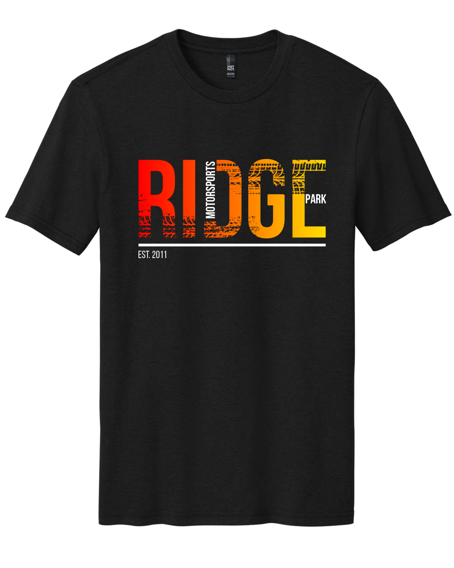 Ridge Motorsports Park T-Shirt - Tire Tracks Design