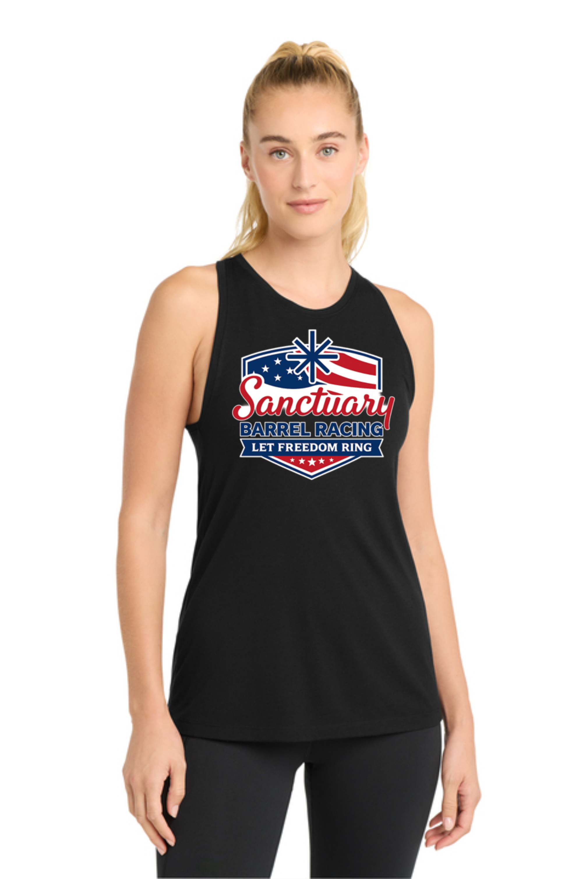 Let Freedom Ring Tank Top - Black
