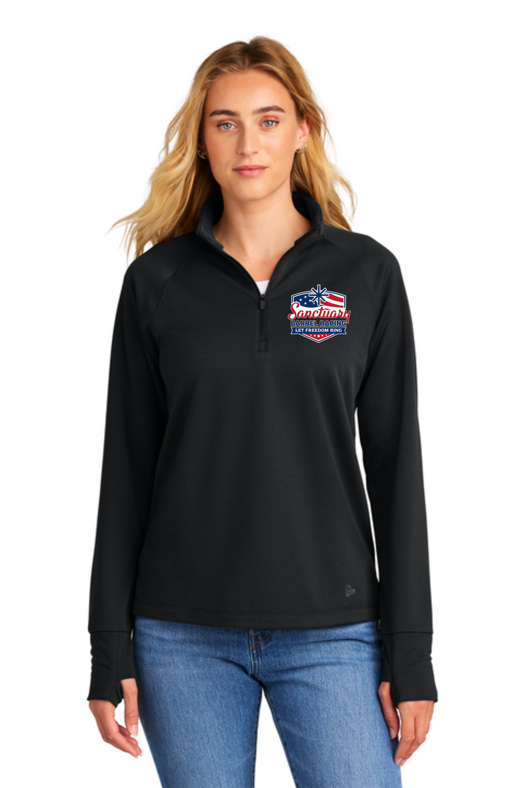 Let Freedom Ring Lightweight 1/4 Zip - Black