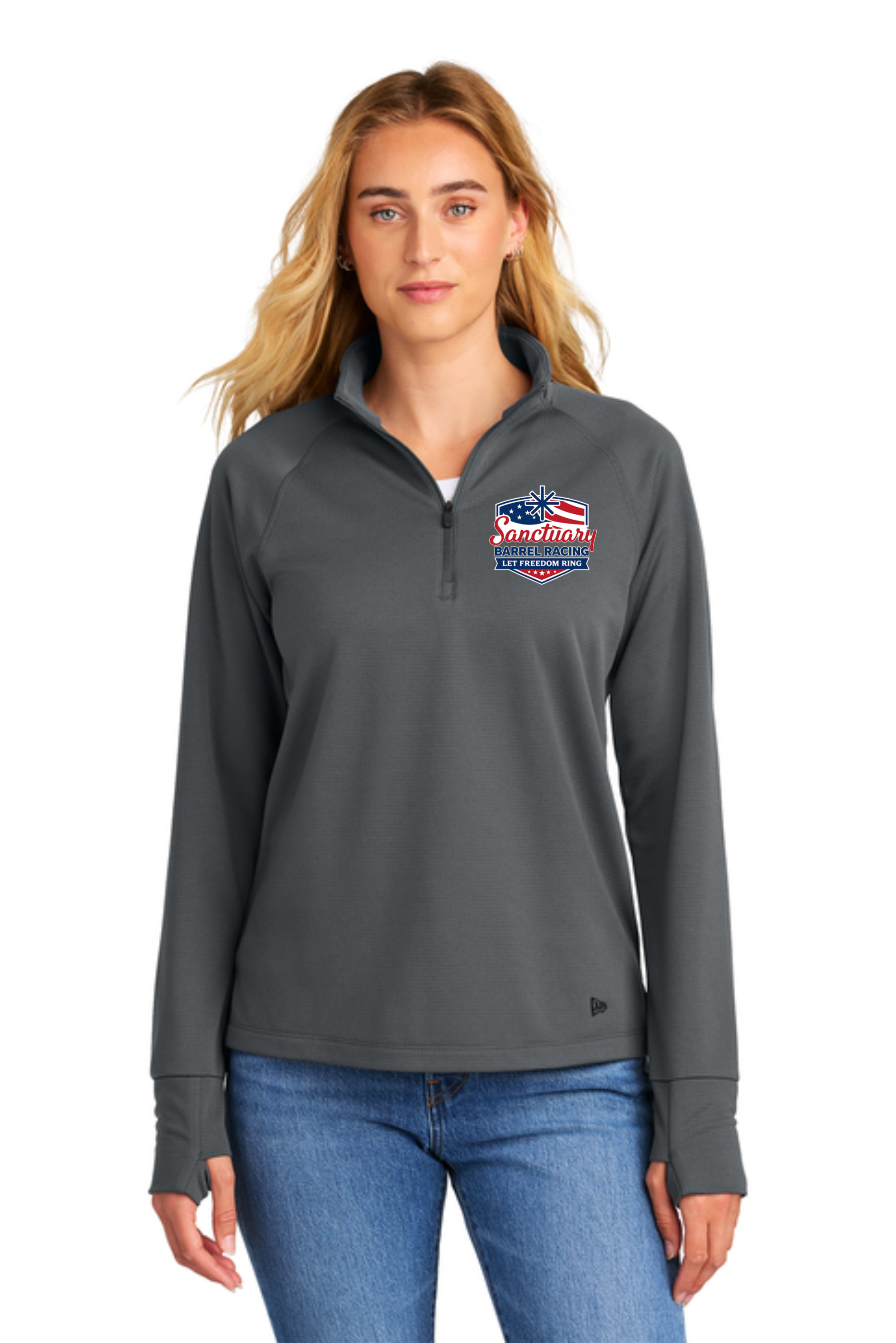 Let Freedom Ring Lightweight 1/4 Zip - Gray