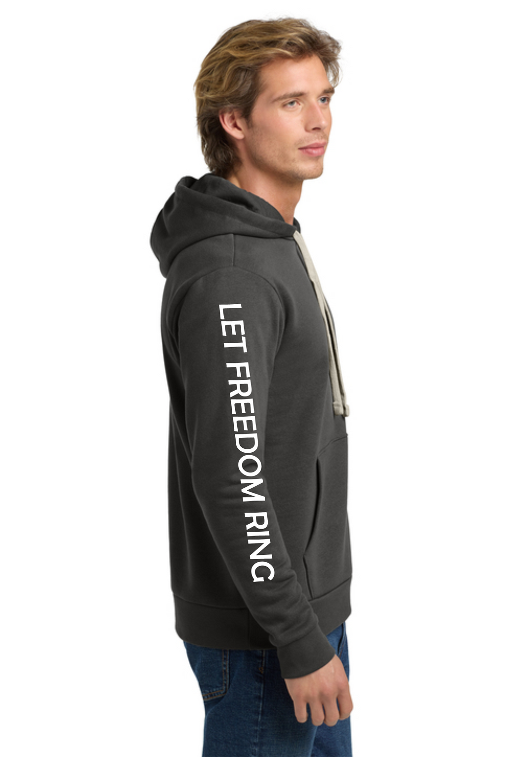 Let Freedom Ring Pullover Hoodie - Dark Gray