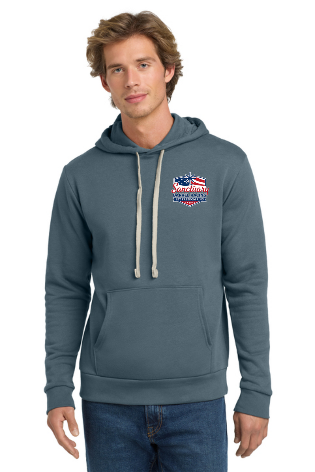 Let Freedom Ring Pullover Hoodie - Gray
