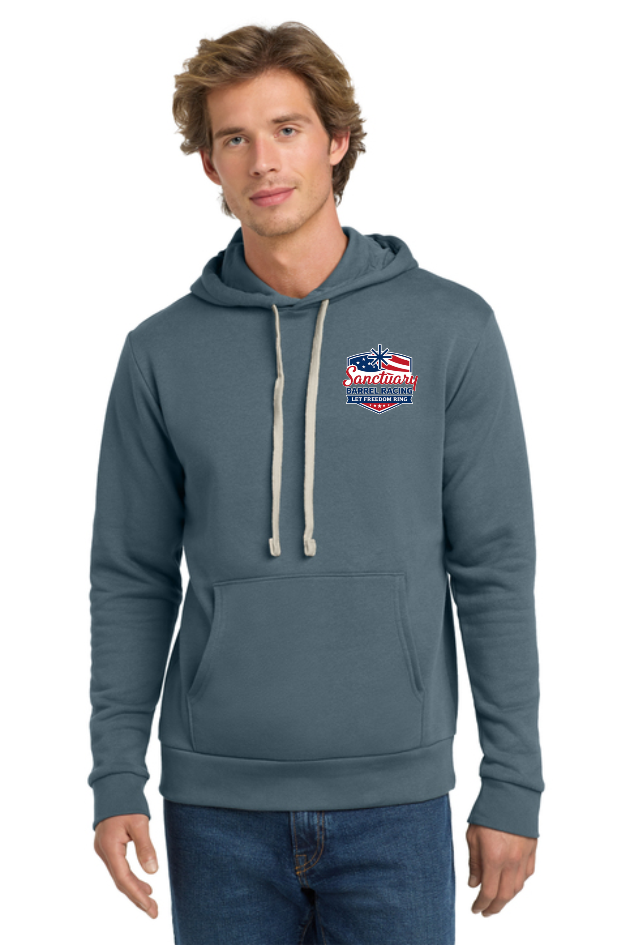 Let Freedom Ring Pullover Hoodie - Gray