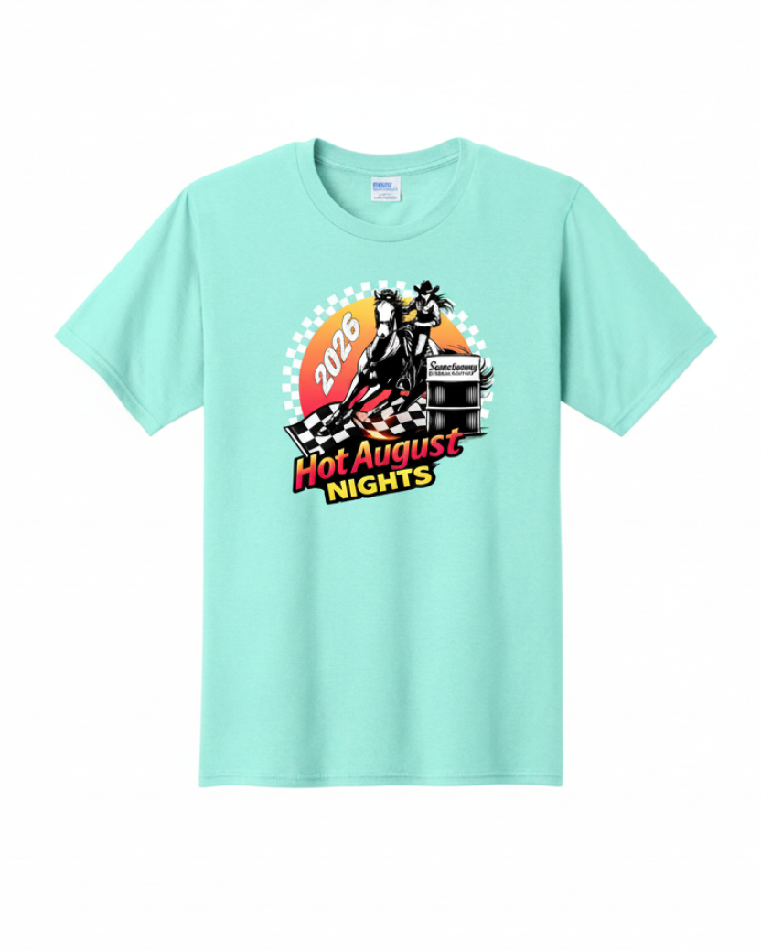 Hot August Nights T-Shirt - True Celadon
